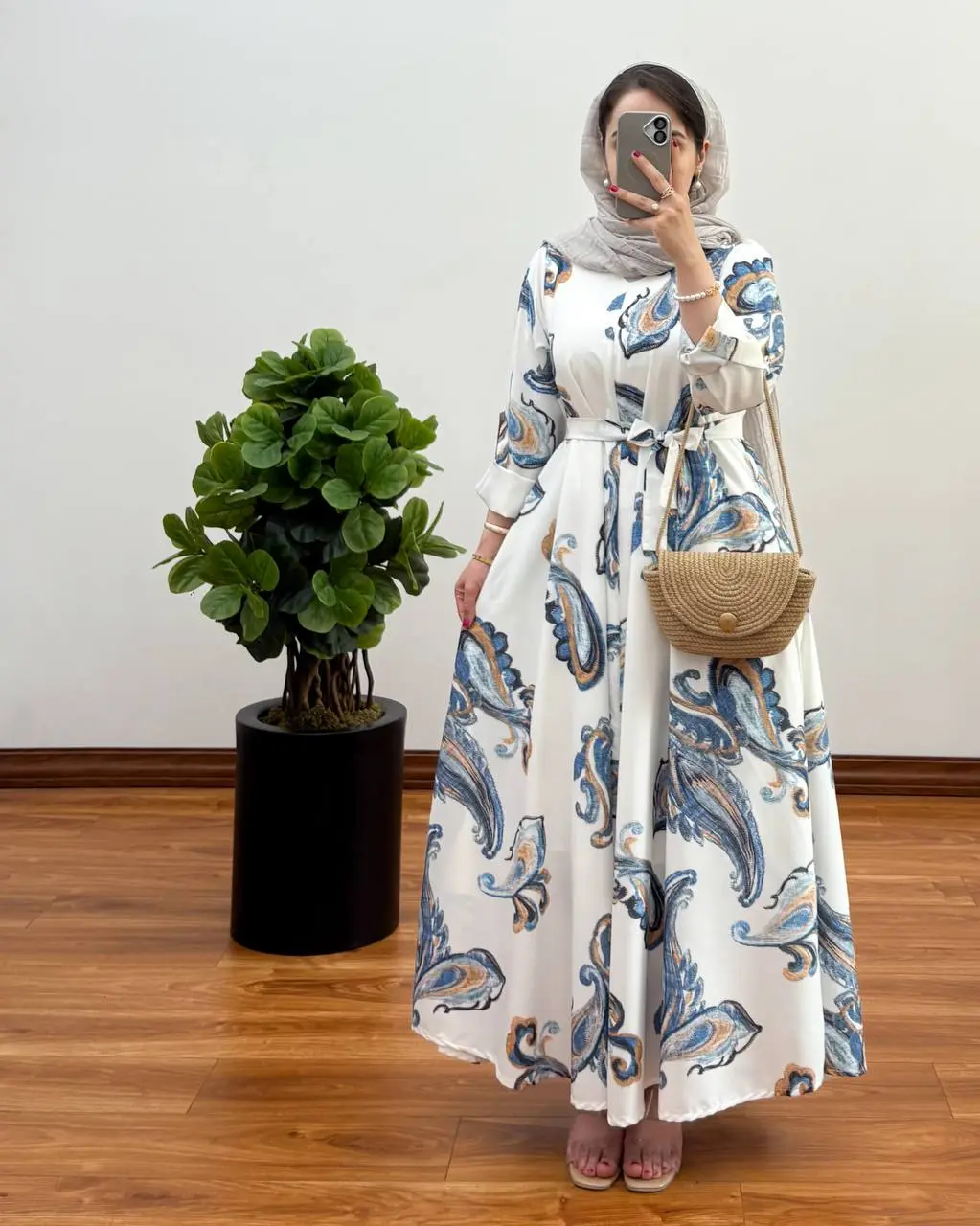 پیراهن مانتویی ایتالیایی ترمه 3